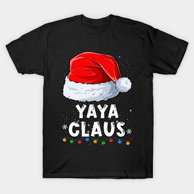 Yaya Claus Christmas Santa Family Matching Pajama T-Shirt by tabaojohnny